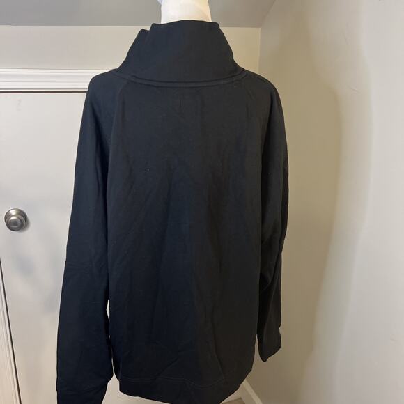Gap Women's Black Turtleneck Sweatshirt Active Wear Size Large Long Sleeve Top - Picture 5 of 7